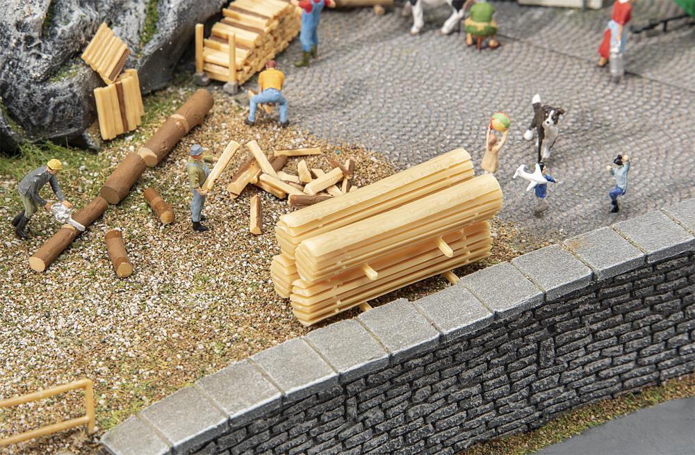 Faller 180872 2 Schwartenbretterstapel 1:87 Spur H0 Bausatz Neu