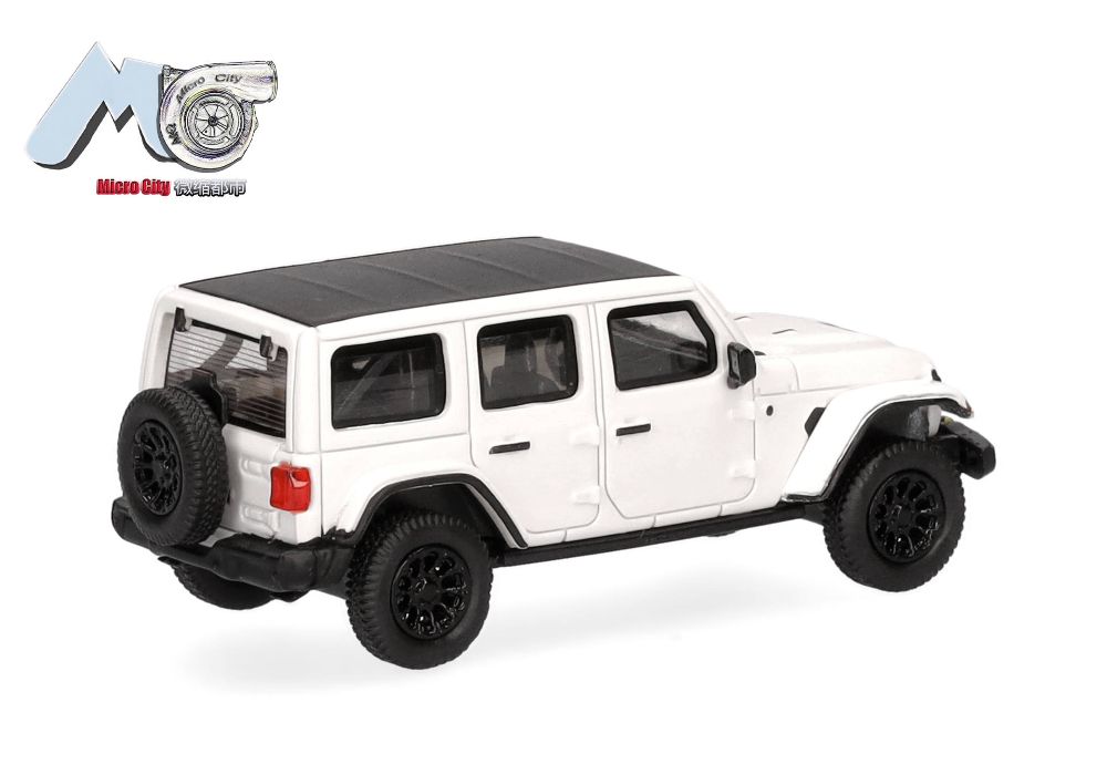 Herpa 87MC000012 MicroCity: Jeep Wrangler weiß (ab 2017) 1:87 Spur H0