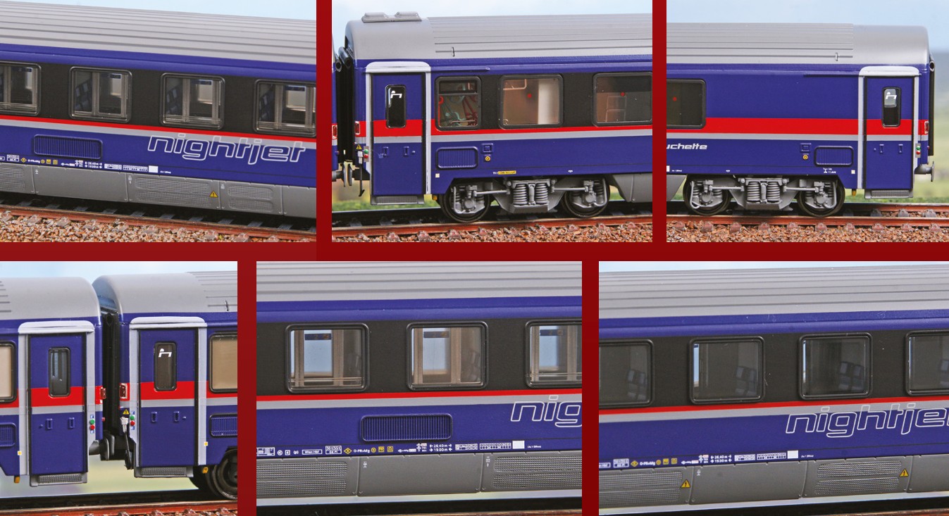 ACME 55371 Set Nightjet 3-teilig ÖBB 1:87 Spur H0 DC NEU OVP