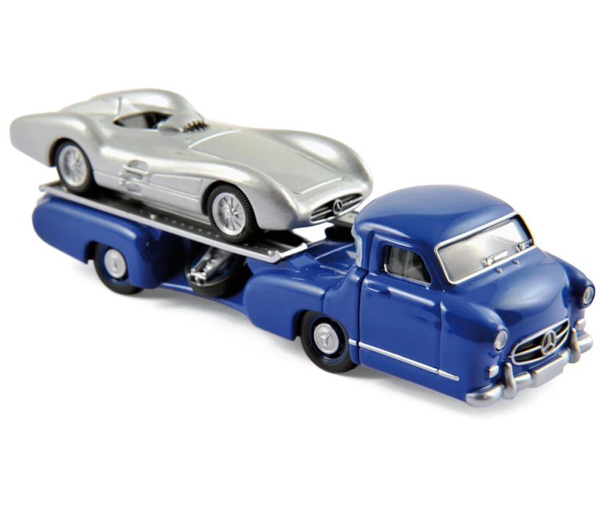 Norev 311000 MB Renntransporter + MB Benz W196 1954 1:64 NEU