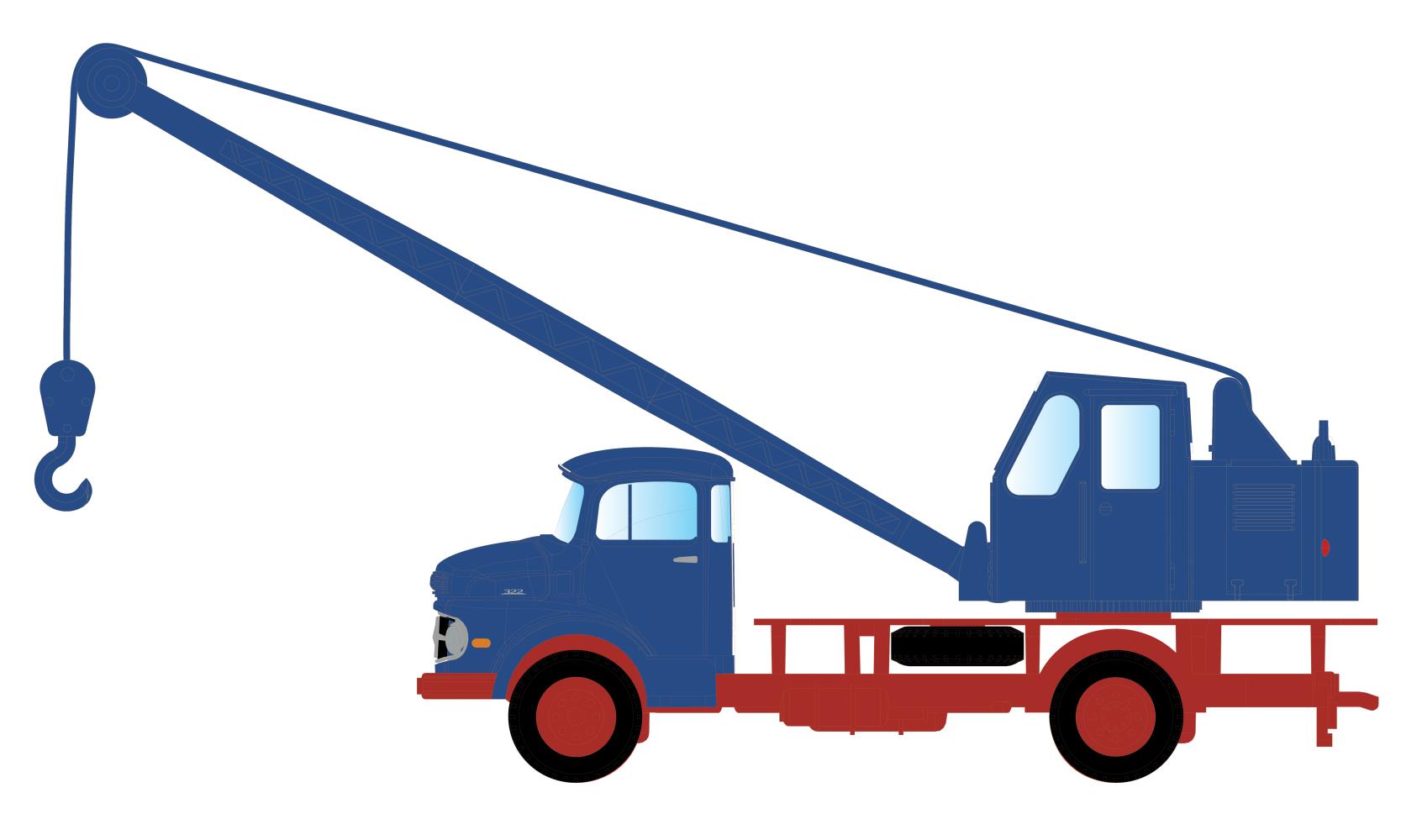 Minis LC4750 MB L322 Mobilkran, blau/rot Spur N