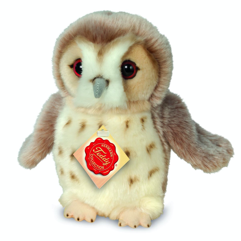 Teddy Hermann 941545 Eule beige 20 cm Stoff/Plüsch/Kuscheltier NEU