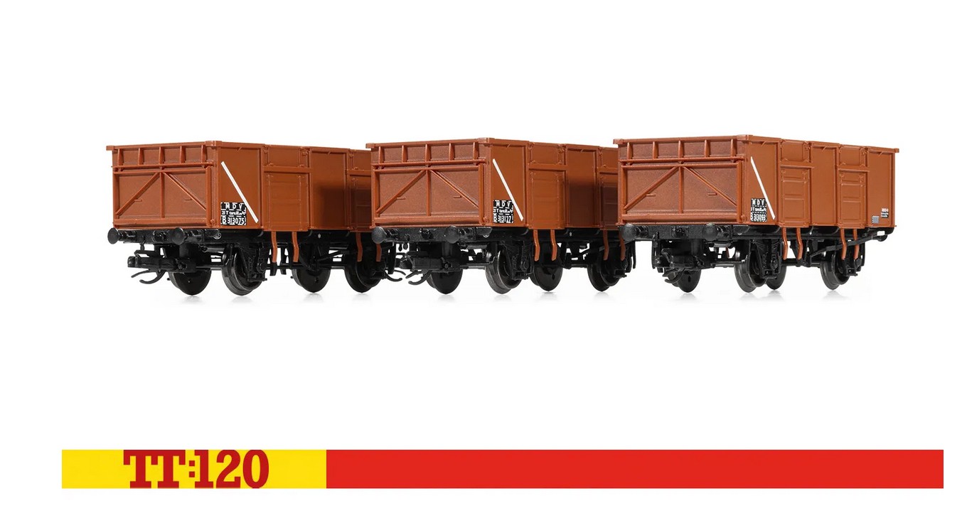 Hornby TT6039 BR - 21T Mineral Wagon - Triple Pack 1:120 Spur TT