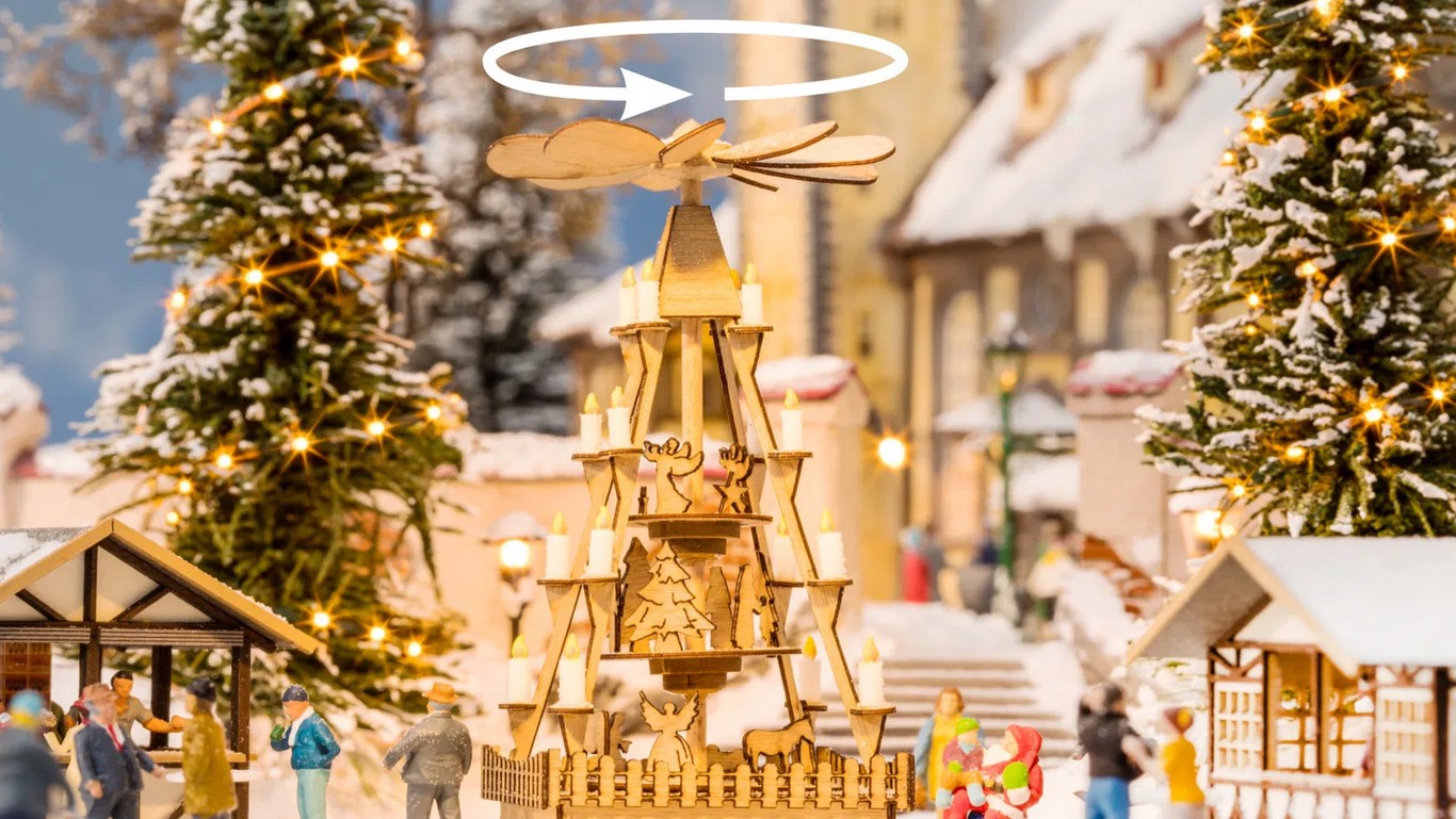 Noch 66413 micro-motion Weihnachtsmarkt-Pyramide 1:87 Spur H0