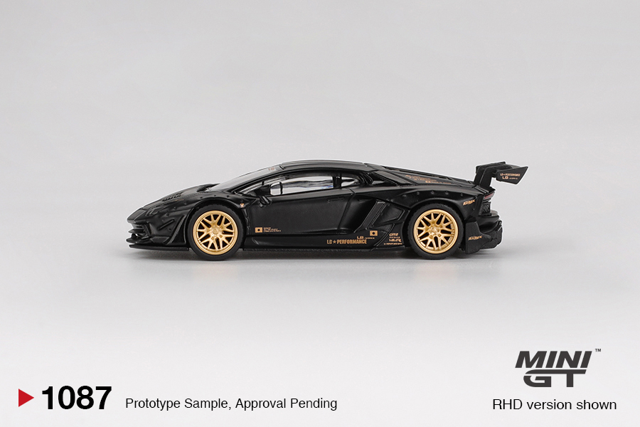 Mini GT 1087 Lamborghini Aventador LB-WORKS Matte Black 2025 1:64
