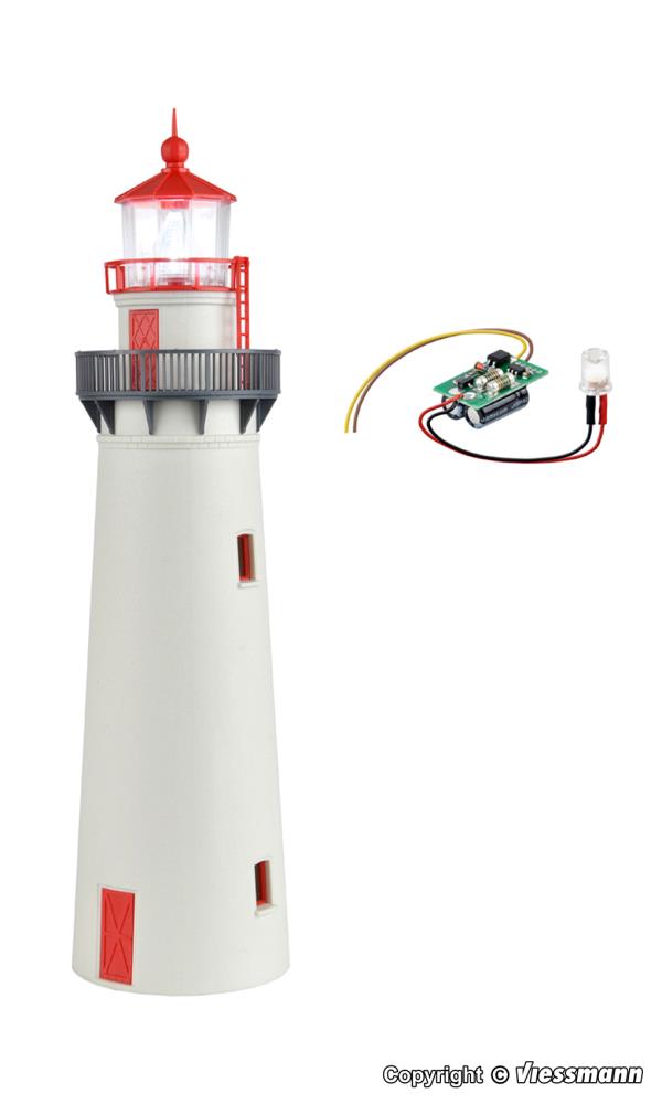 Kibri 39170 Leuchtturm mit LED-Leuchtfeuer 1:87 Spur H0 Bausatz