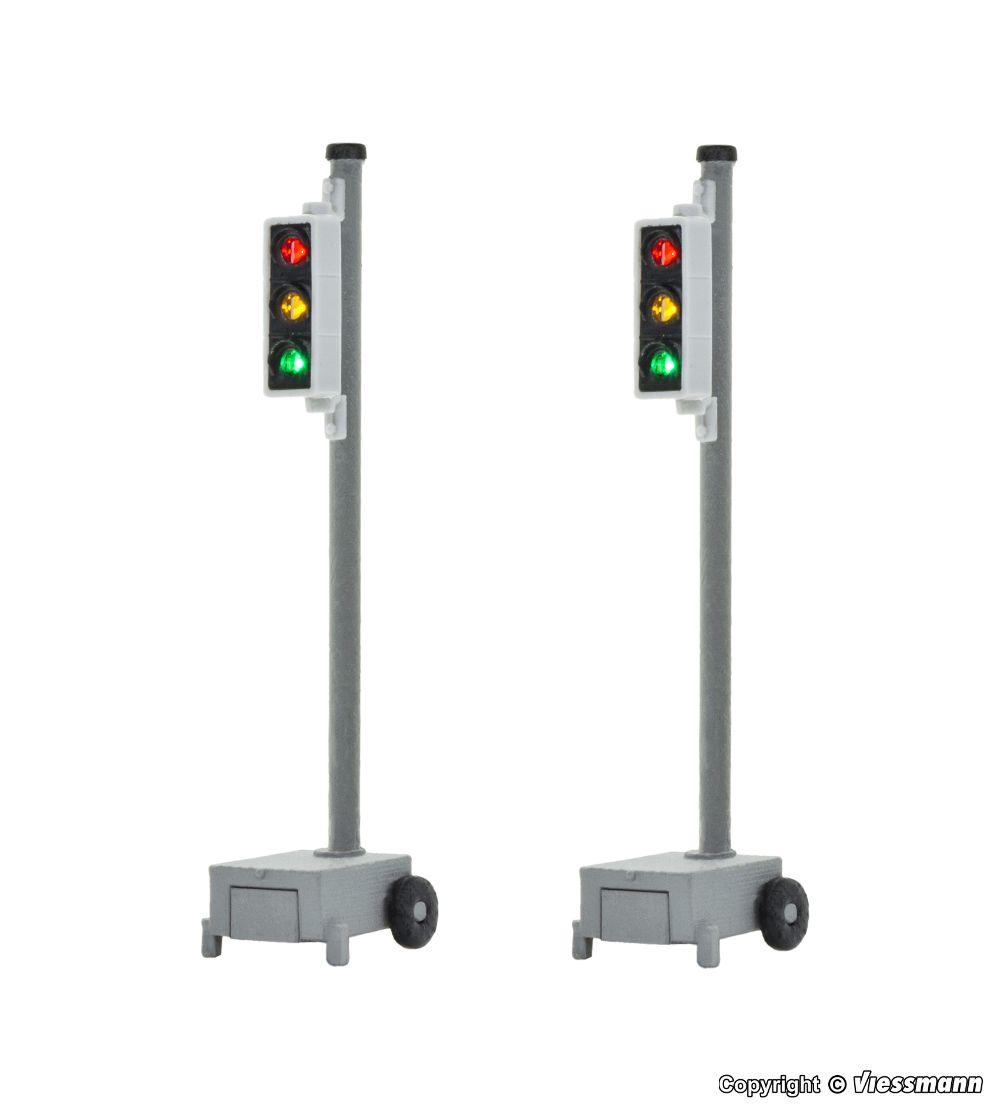 Viessmann 5099 Baustellen- /Verkehrsampel, 2 Stück 1:87 Spur H0 NEU