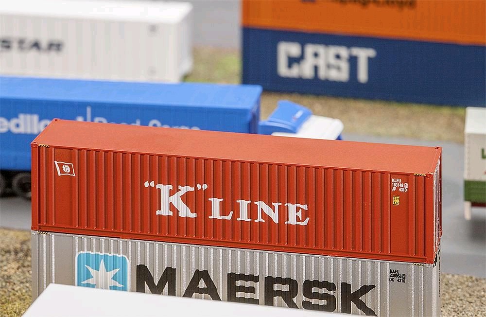 Faller 272820 40' Hi-Cube Container K-LINE 1:160 Spur N Neu OVP