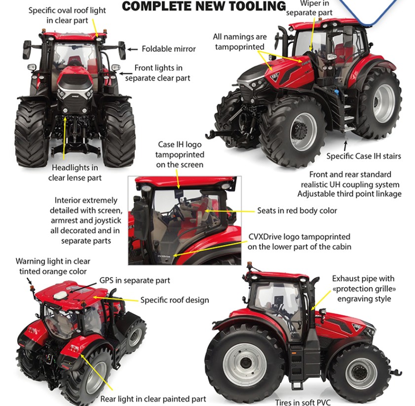 Universal Hobbies UH6811 Case IH Puma 185 CVXDrive - 2026 1:32 Spur 1 NEU