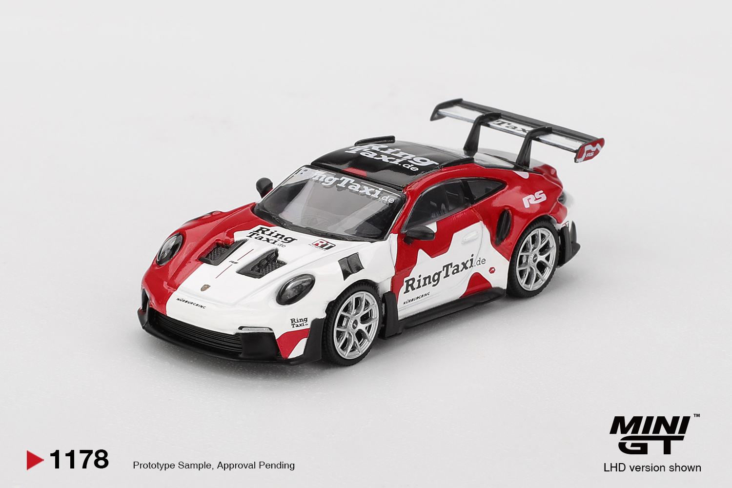 Mini GT MGT01178-L 1:64 PORSCHE 911 (992) GT3 RS WEISSACH RING TAXI 2025