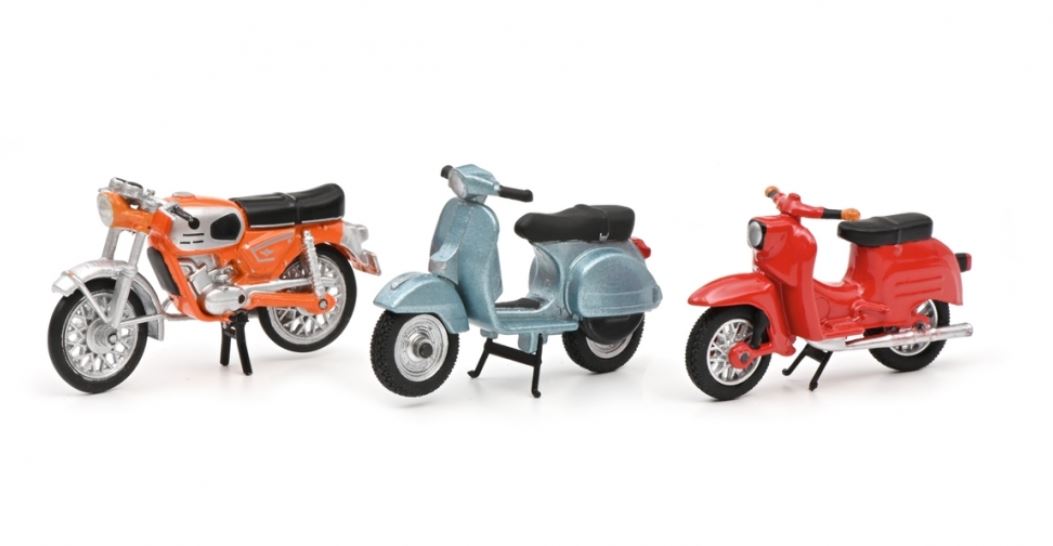 Schuco 450380300 Set mit 3 Motorrädern 1:43 Standmodelle Neu OVP