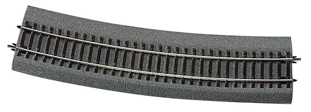 Roco 42528 Gebogenes Gleis R10 15° 888 mm mit Bettung Spur H0