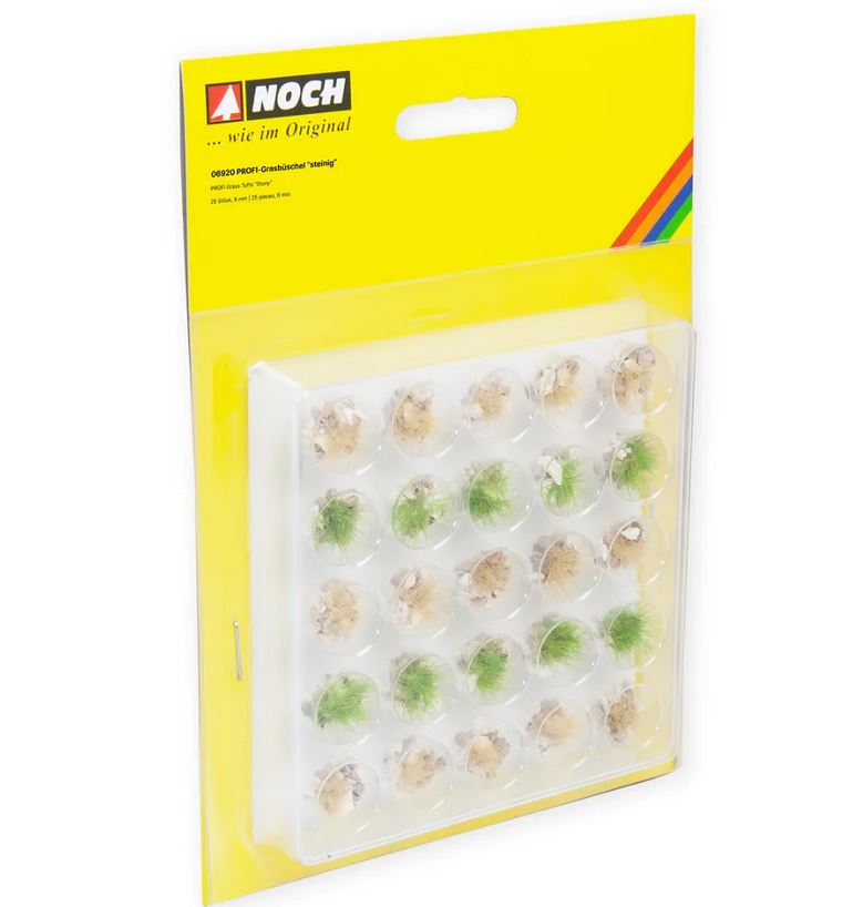 Noch 06920 PROFI-Grasbüschel “steinig” 25 Stück 6 mm NEU OVP