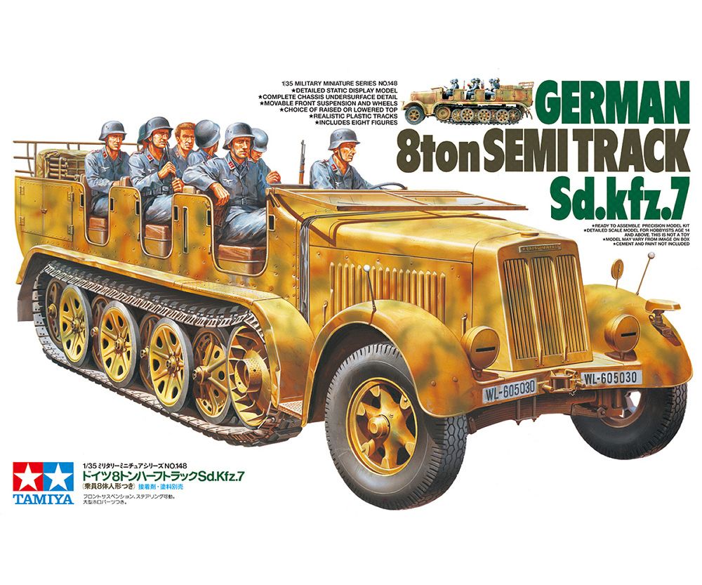Tamiya 35148 1:35 Sd.Kfz.7 8t Halbketten-Zugm. (8)