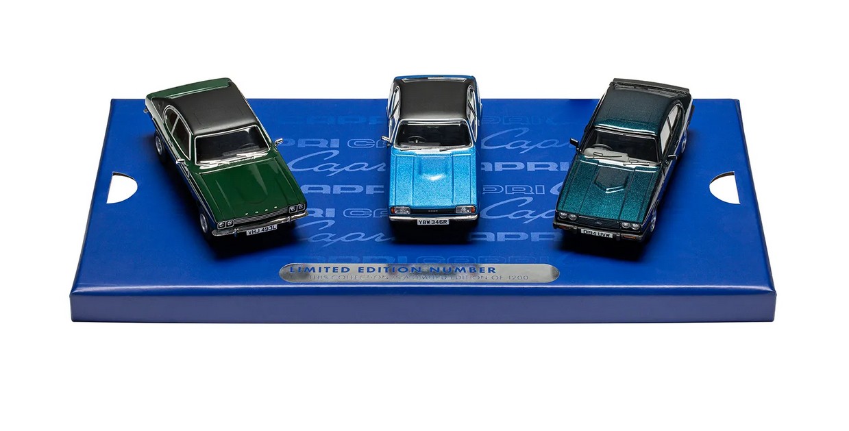 Corgi VC01303 Ford 3er Set Heritage Capri Collection grün/blau 1:43