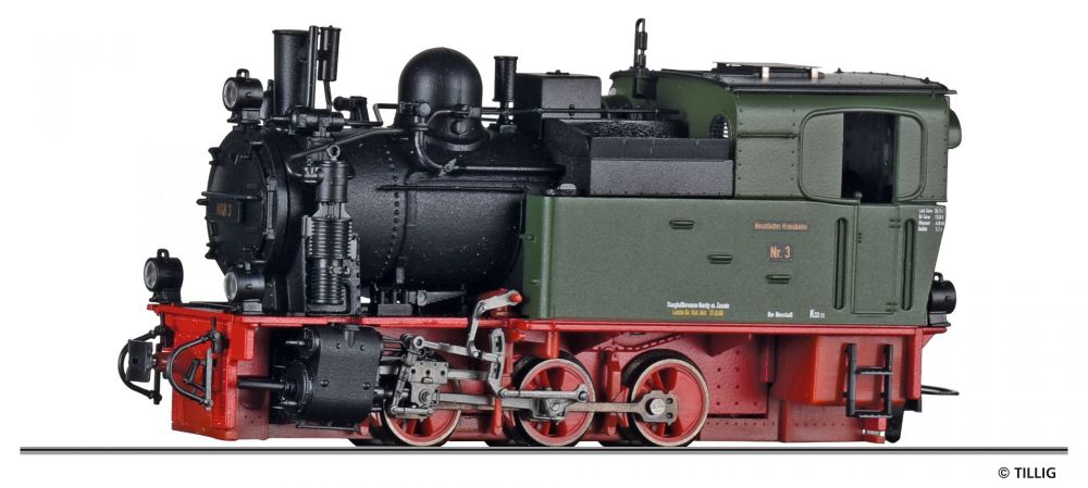 Tillig 02974 Dampflokomotive Nr. 3 NKB 1:87 Spur H0e DC NEU OVP