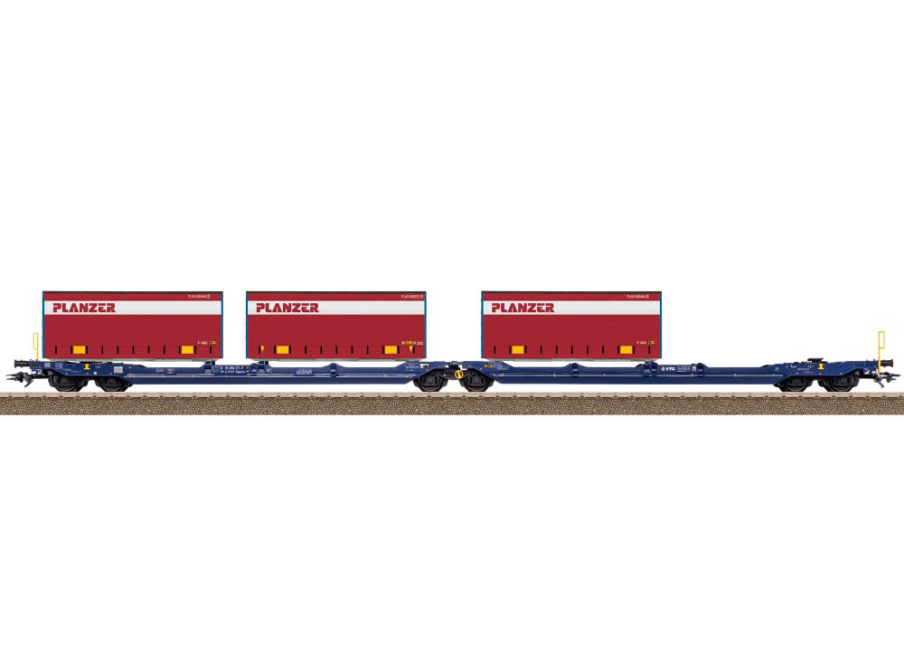 Trix 24474 Doppel-Taschenwagen Sdggmrss (VTG AG) 1:87 Spur H0