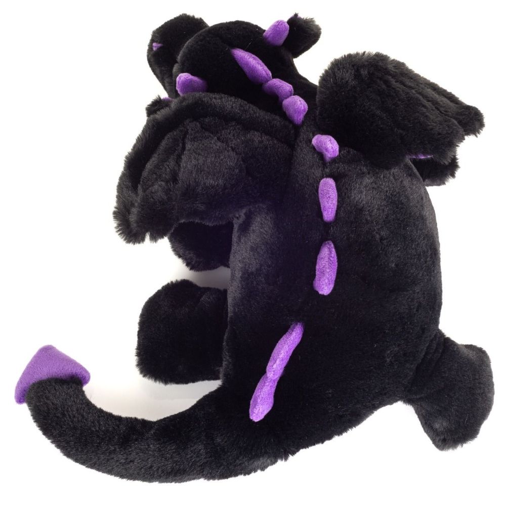 Teddy Hermann 940050 Drache Logan schwarz-lila 32 cm Plüsch/Kuscheltier NEU
