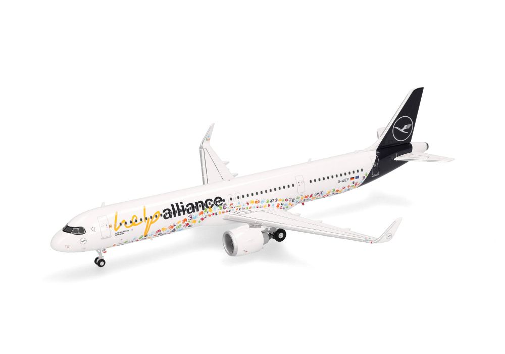 Herpa 573900 Lufthansa Airbus A321neo "Help Alliance" D-AIEP 1:200