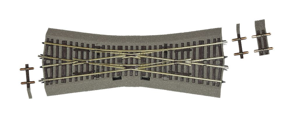 Roco 42547 Einfache Kreuzungsweiche EKW15 Handantrieb Spur H0