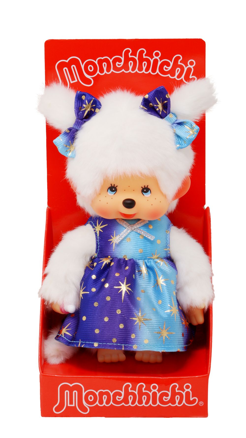 Monchhichi 221240 Plüschfigur Mädchen mit Sternenlicht Kleid 20 cm Stoff