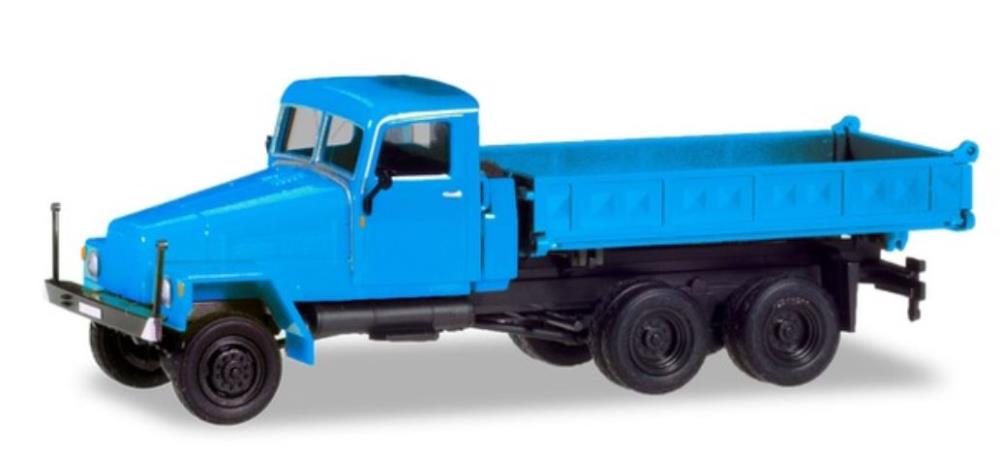 Herpa 308670 IFA G5 Dreiseitenkipper, blau 1:87 H0 Neu OVP