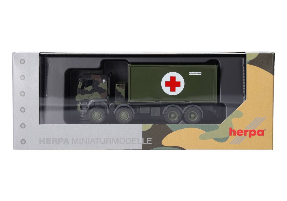 Herpa 747219-002 Iveco Trakker 8x8 mit 20 ft. Cont. "Bundeswehr" 1:87