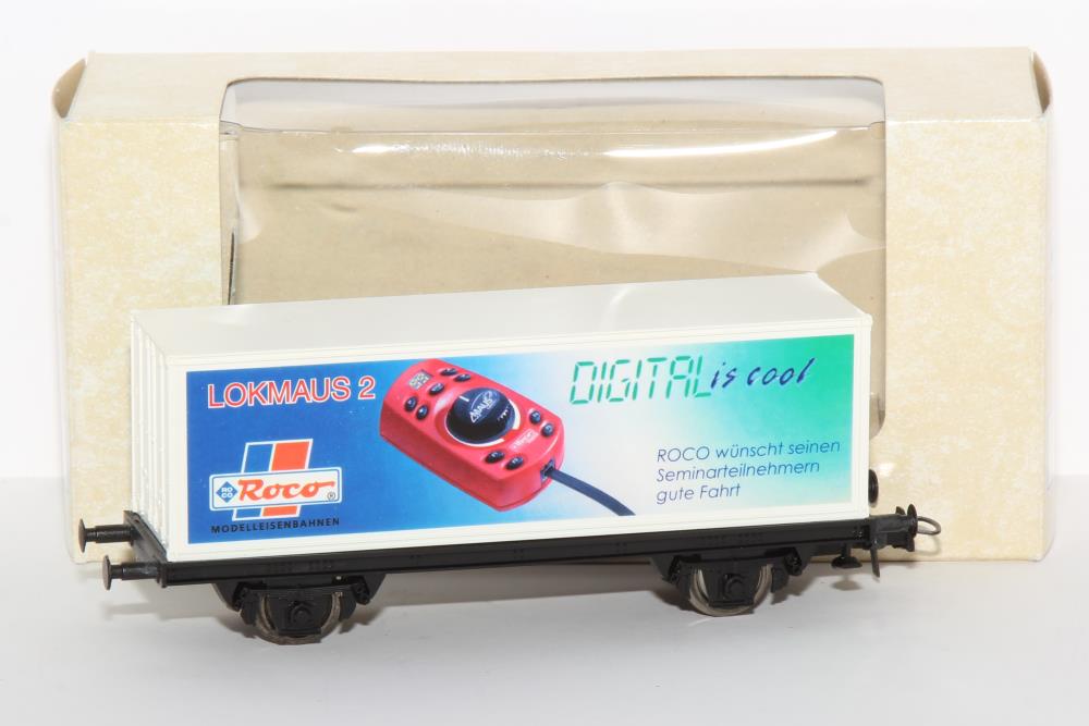 Roco Containerwagen Seminar Lokmaus 2, 1:87, OVP