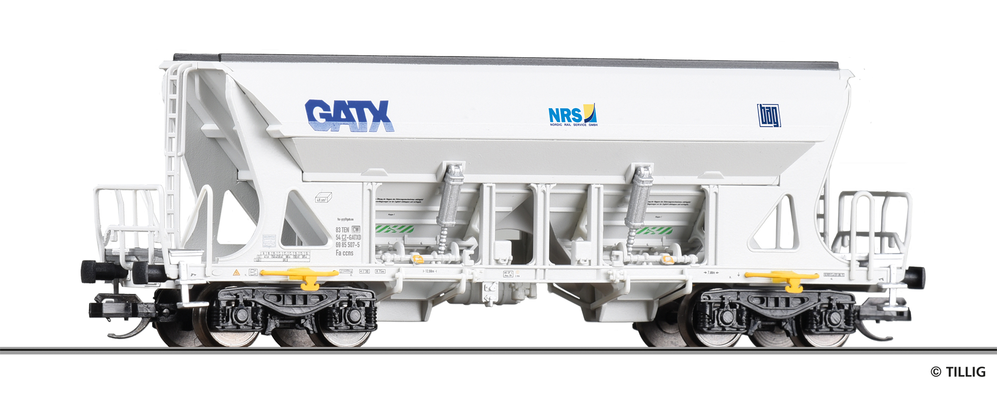 Tillig 15337 Selbstentladewagen Faccns der GATX / NRS / Basalt AG