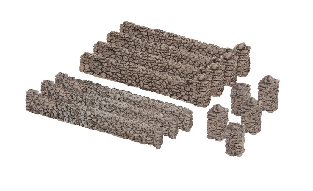 Noch 13171 Feldsteinmauer 12 Teile Gesamtlänge 70 cm Spur H0