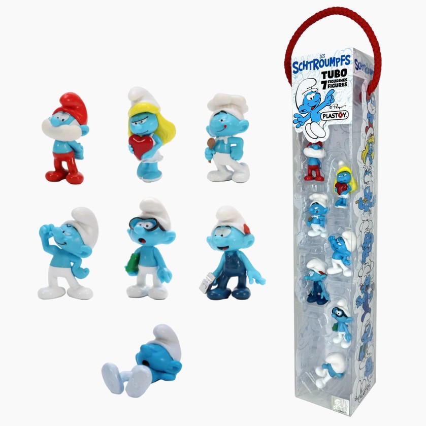 Plastoy 70392 7 Schlümpfe 5 cm NEU OVP Figuren