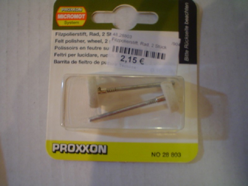 Proxxon 28803 Filzpolierstift Rad 2 Stück
