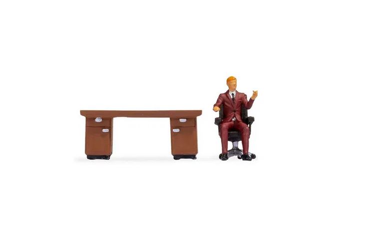 Noch 16518 Tiny-Scenes „Im Büro” 1:87 Spur H0 Neu OVP Figur