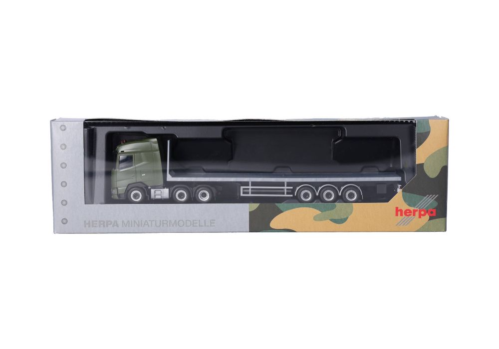 Herpa 747301 DAF XG Flachbett-Sattelzug 1:87 Spur H0 Standmodell