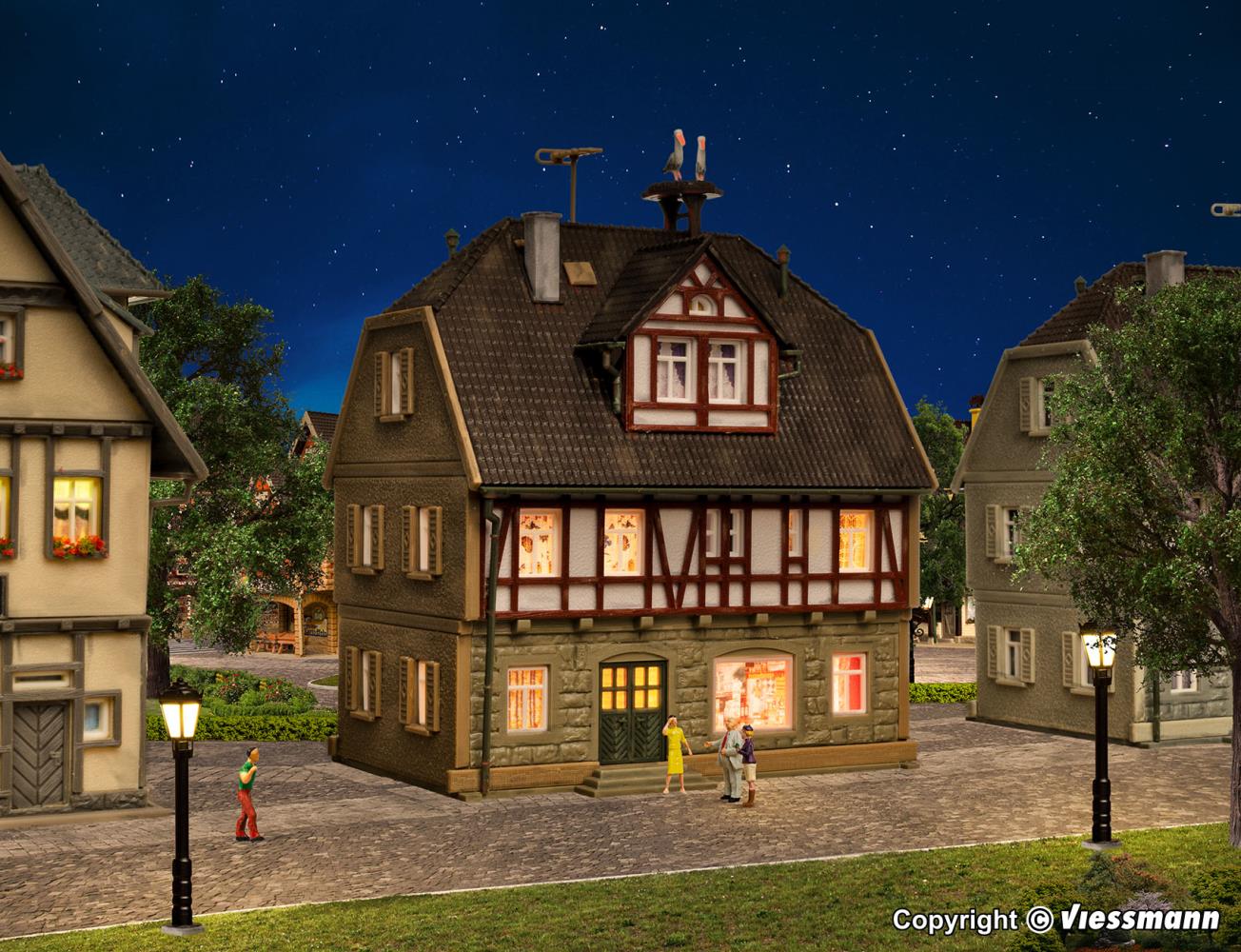 Vollmer 47643 Wohnhaus mit Storchennest 1:160 Spur N Bausatz