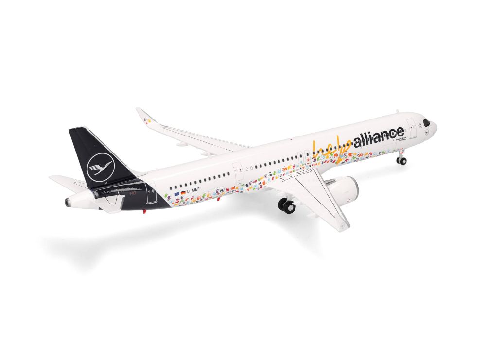 Herpa 573900 Lufthansa Airbus A321neo "Help Alliance" D-AIEP 1:200