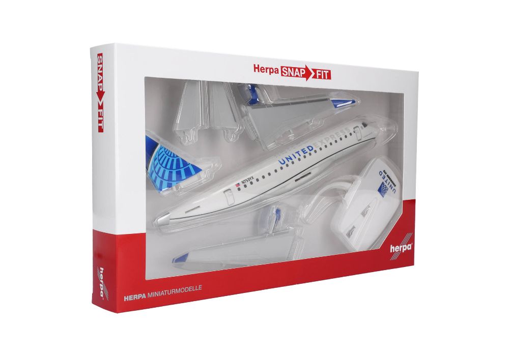 Herpa 614856 United Express Embraer E175 N753YX 1:100 Snap-Fit