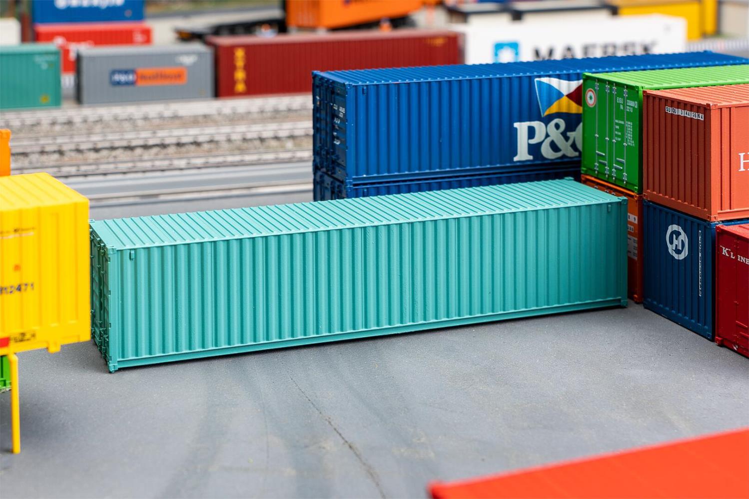 Faller 182103 40' Container, türkis grün (Miniatur) H0, 1:87, NEU OVP
