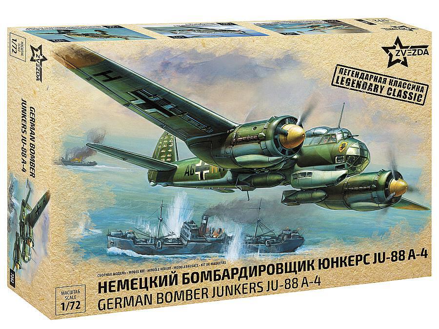 Zvezda 7282 Junkers JU 88 A4 1:72 Modellbausatz NEU OVP