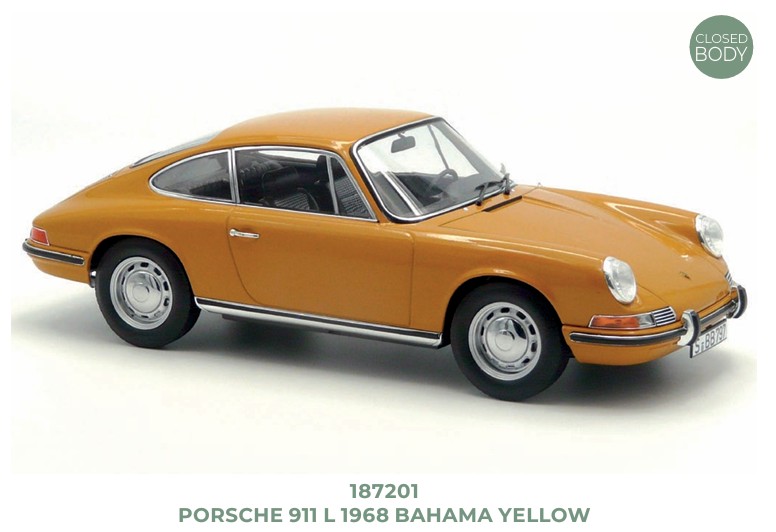 Norev 187201 Porsche 911 L 1968 Bahama Yellow 1:18