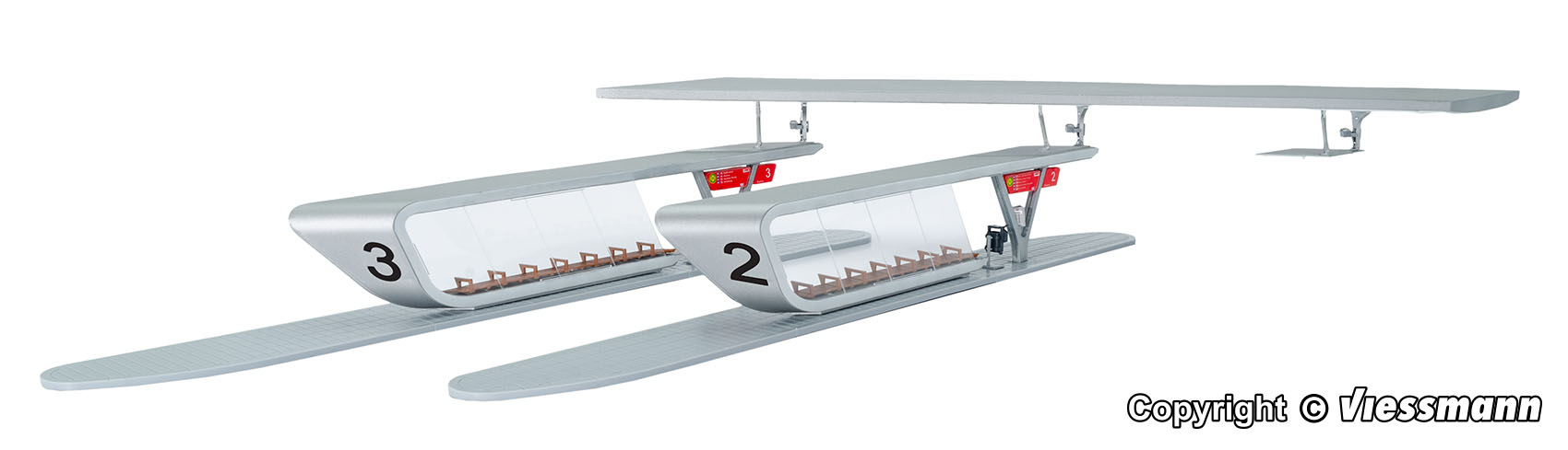 Kibri 39005 Erweiterungs-Set 2 moderne Bushaltestationen Spur H0