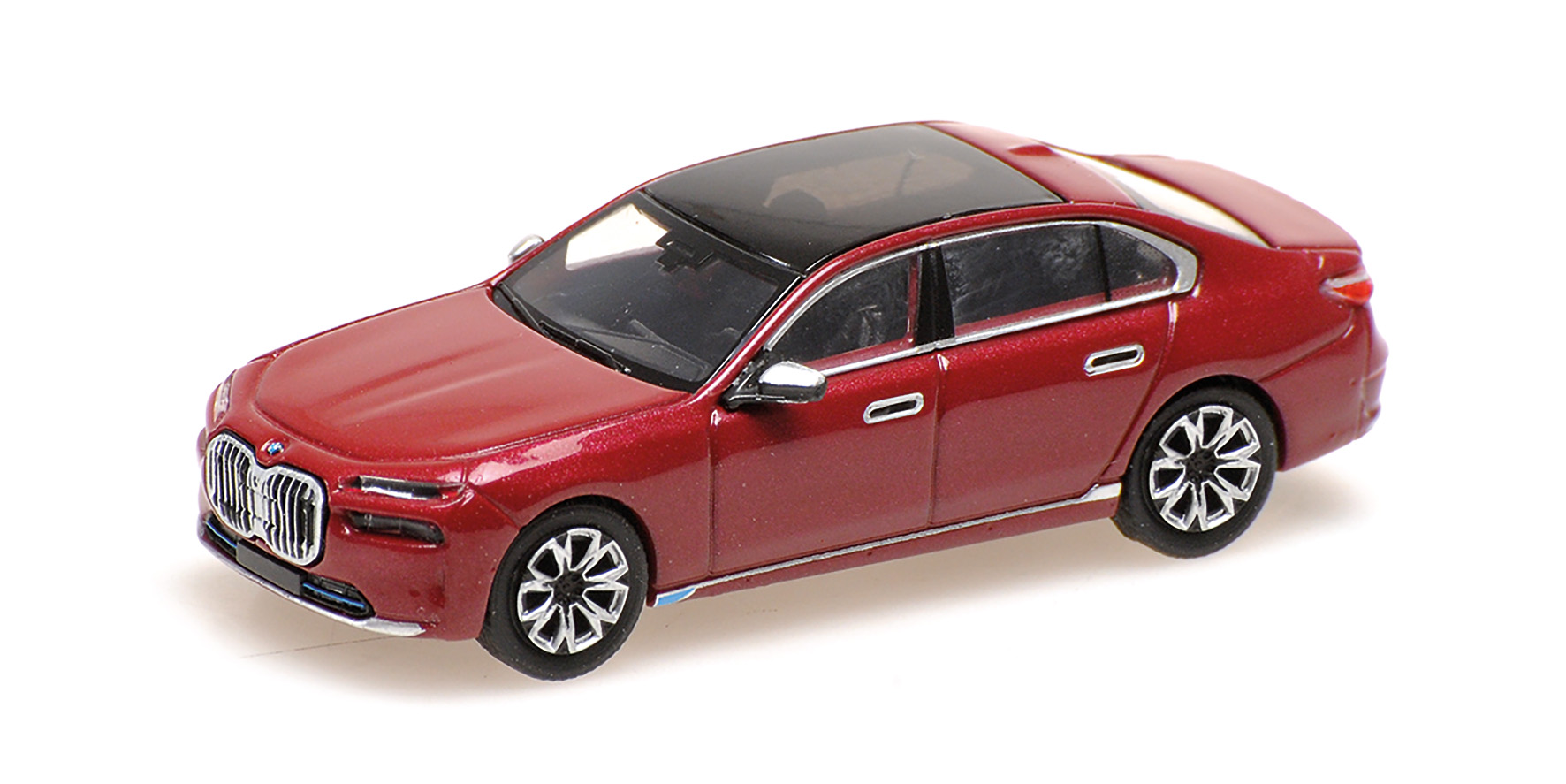 Minichamps 870024504 BMW I7 2023 RED METALLIC 1:87 Spur H0 Standmodell