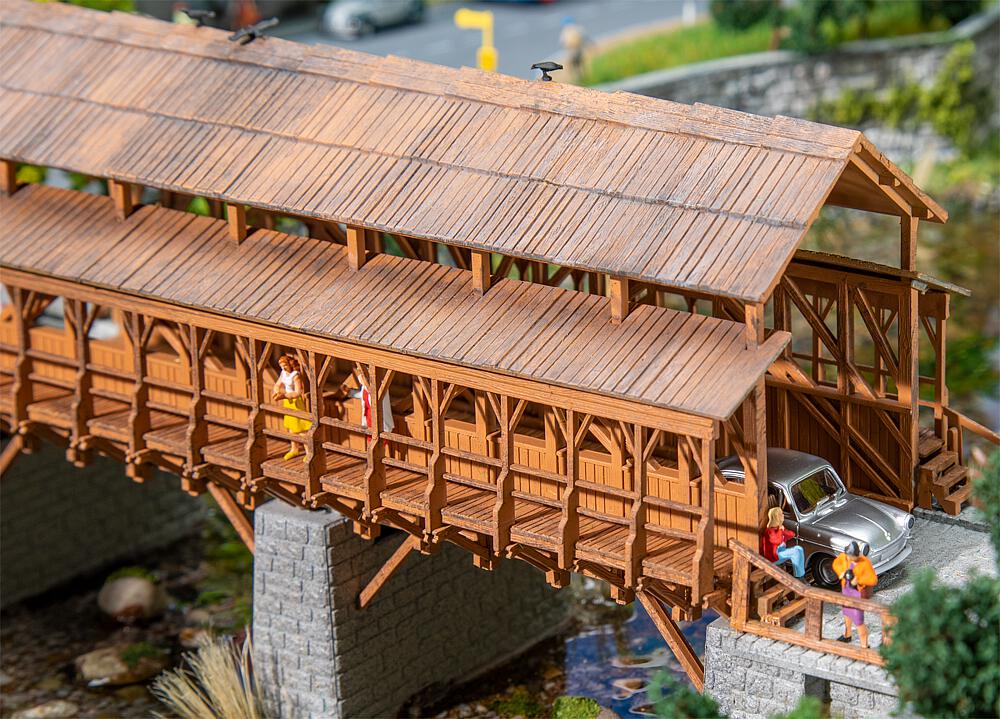 Faller 120527 Eisenbahn-Holzbrücke - 1:87 Spur H0 - Bausatz - Neu - OVP