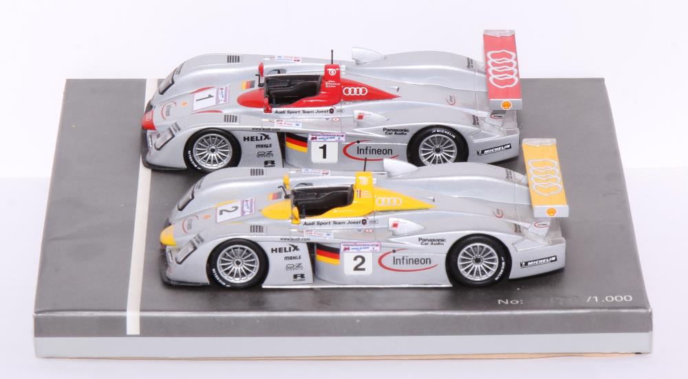 Minichamps 20000001219 Infineon Audi R8 Les Mans 2001 Set Doppelsieg - 1:48