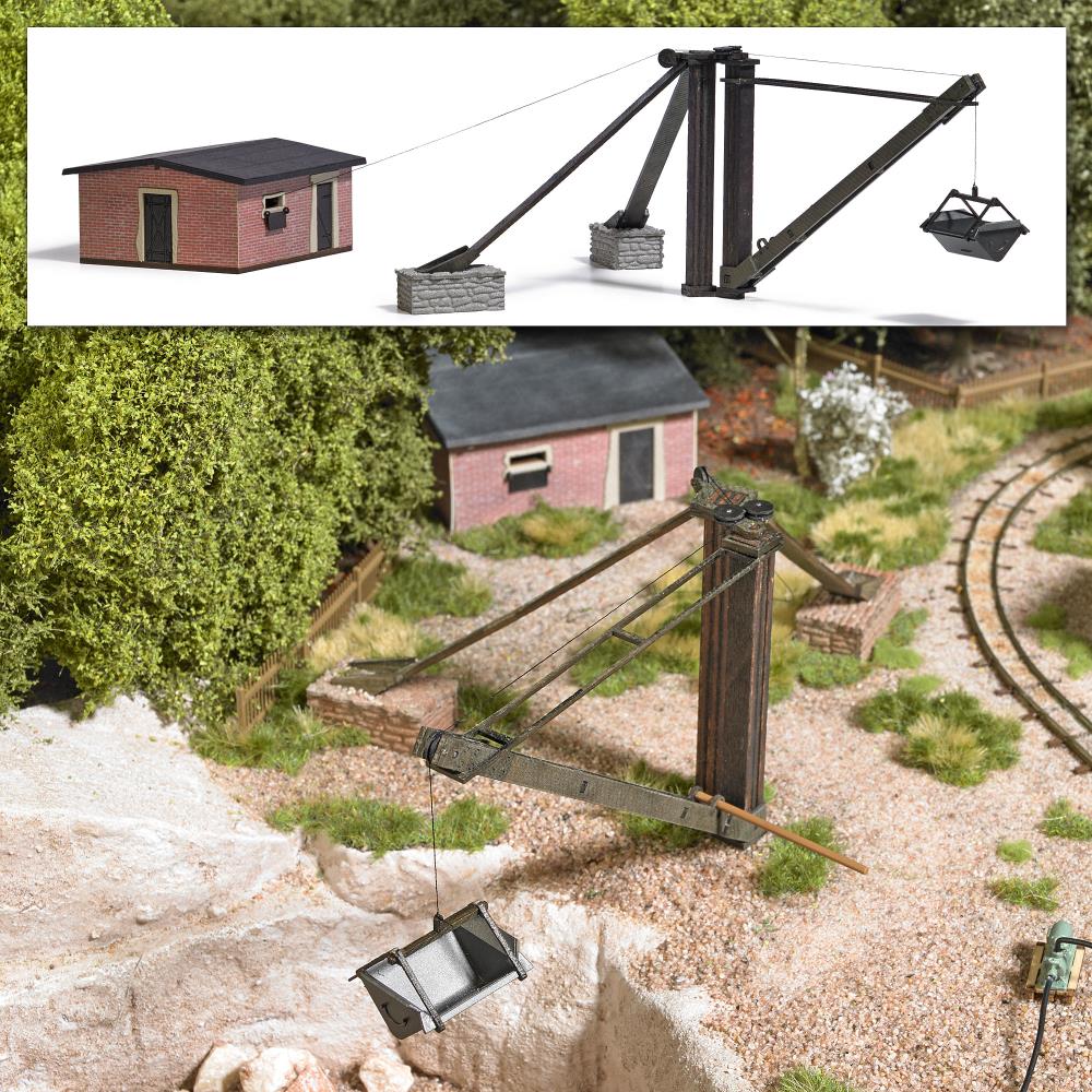 Busch 1975 Schwenkkran mit Windenhaus 1:87 Spur H0 Bausatz