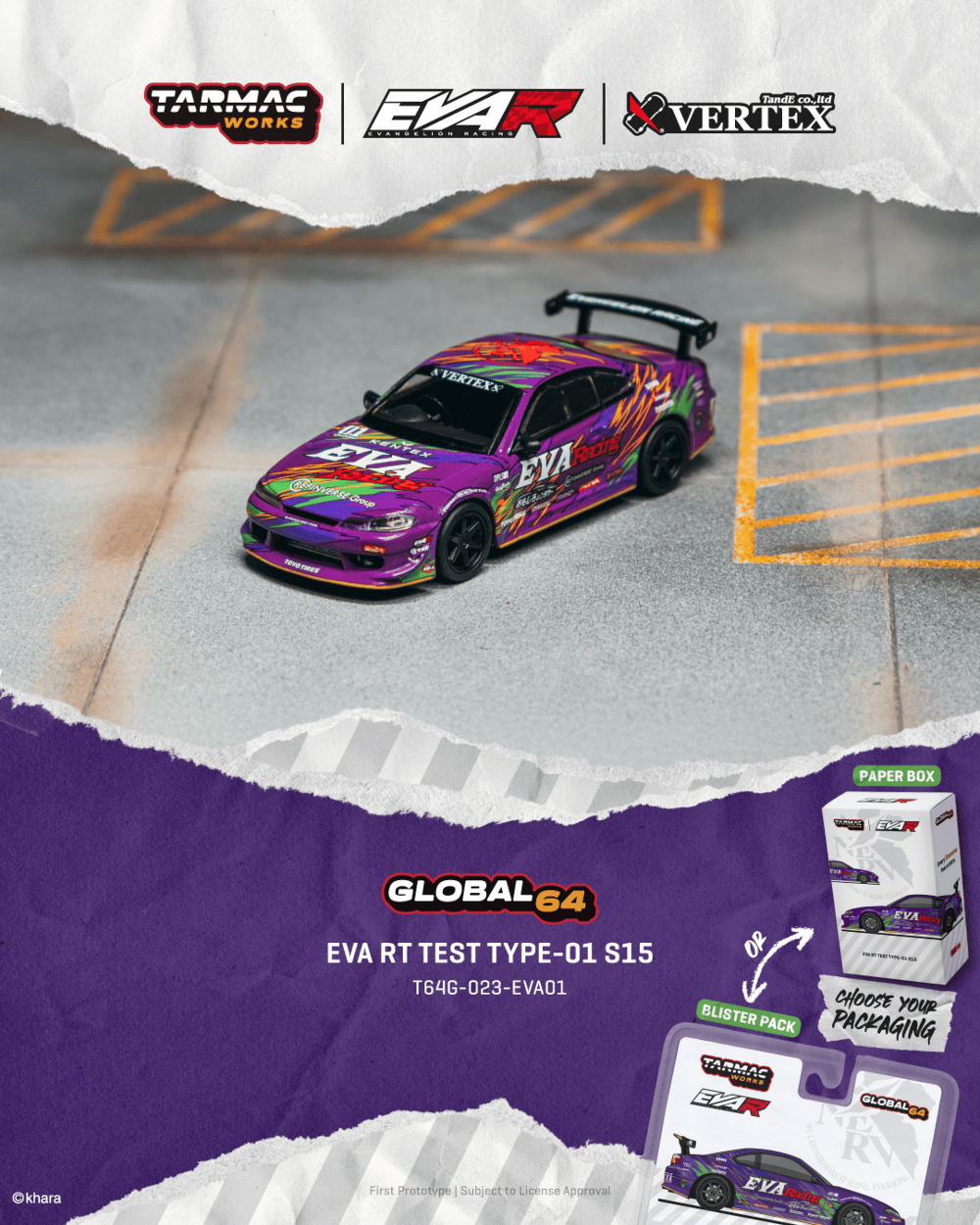 1:64 NISSAN SILVIA (S15) EVA RT TEST TYPE-01 2025