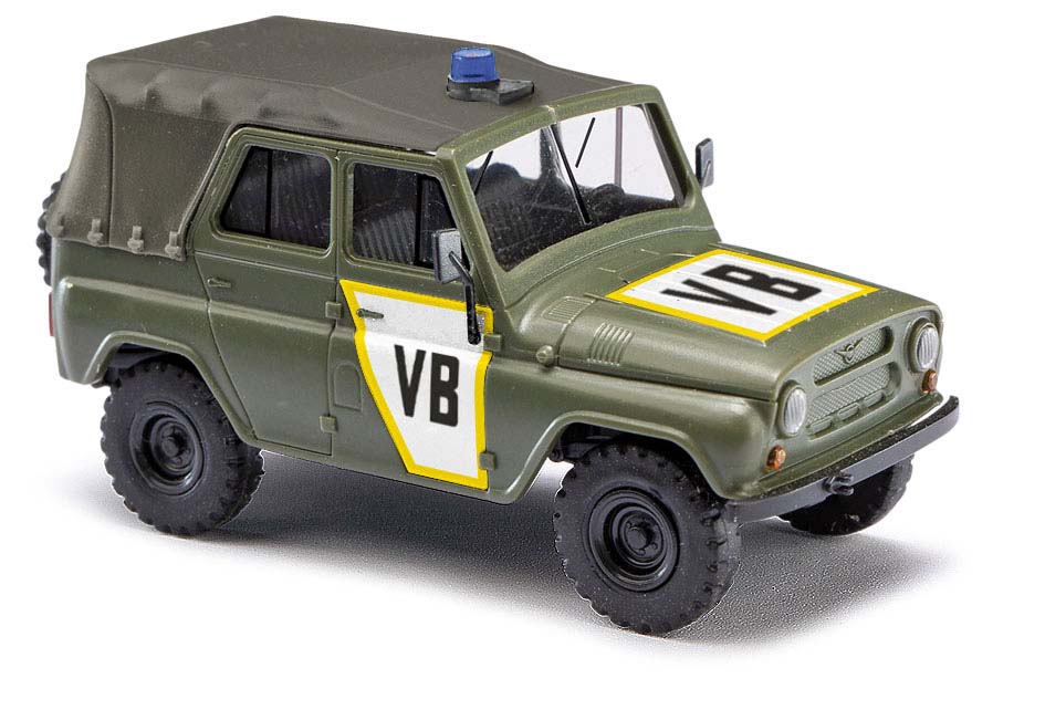 Busch 52115 UAZ 469 Polizei Tschechoslowakei VB 1:87 Spur H0 Neu