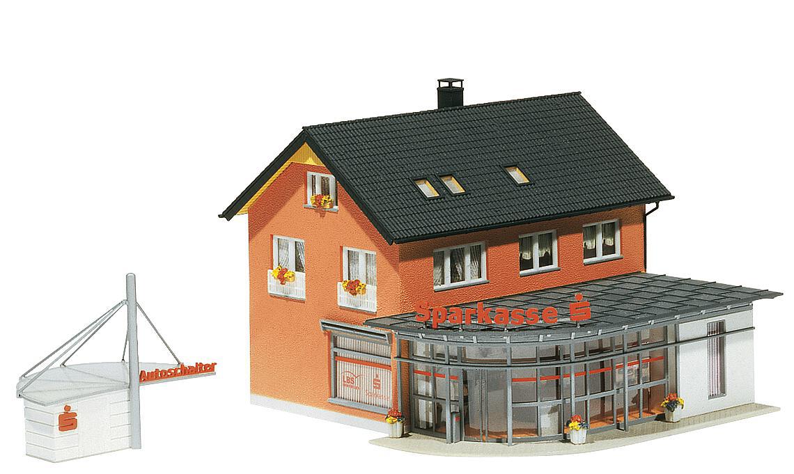 Faller 130480 Sparkasse mit Autoschalter 1:87 Spur H0 Bausatz Neu