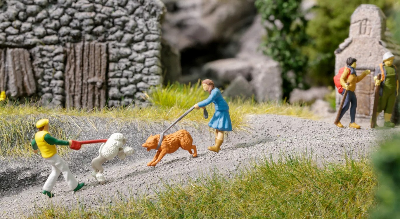Noch 16602 Funny-Scenes „Hundebegegnung" 1:87 Spur H0 Neu