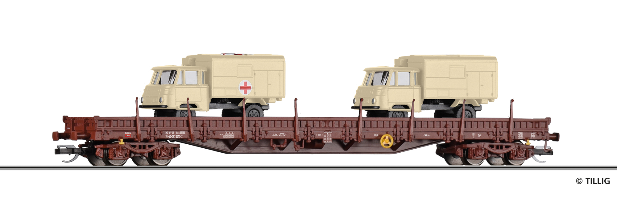 Tillig 18146 Niederbordwagen Res 3936 der DR